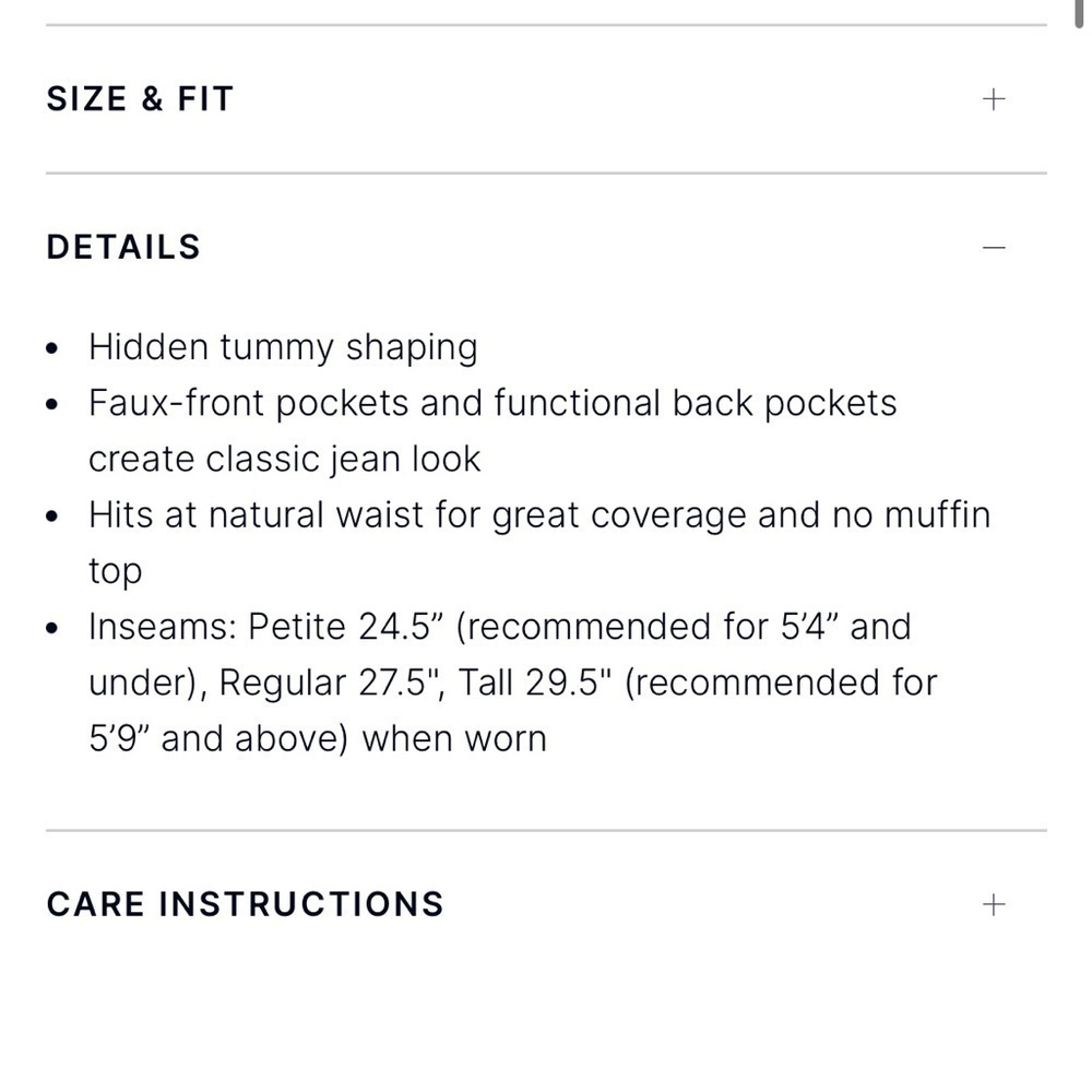 SPANX Jean-Ish Ankle Leggings Dark Blue Size Medium Shapewear Highrise Pockets - Picture 7 of 15